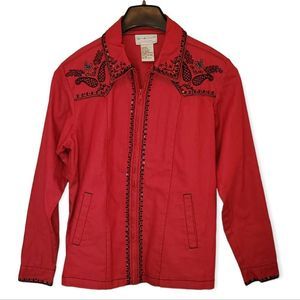 Vintage Victor Costa Occasion Zip Up Blazer Jacket Size XS